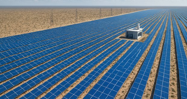 The world's largest solar power plas in 2025