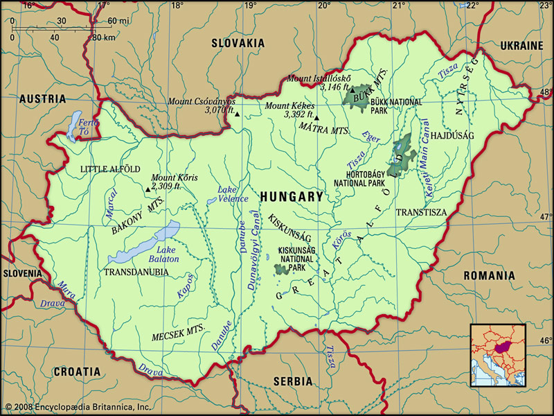 Hungarian geographical location image-Geographical Location of Hungary