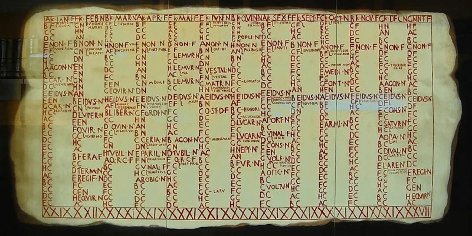 The old Roman calendar