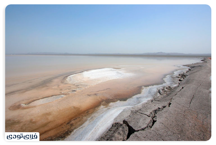 Sultan's Salt Lake Coating Lake Sultan Qom Province