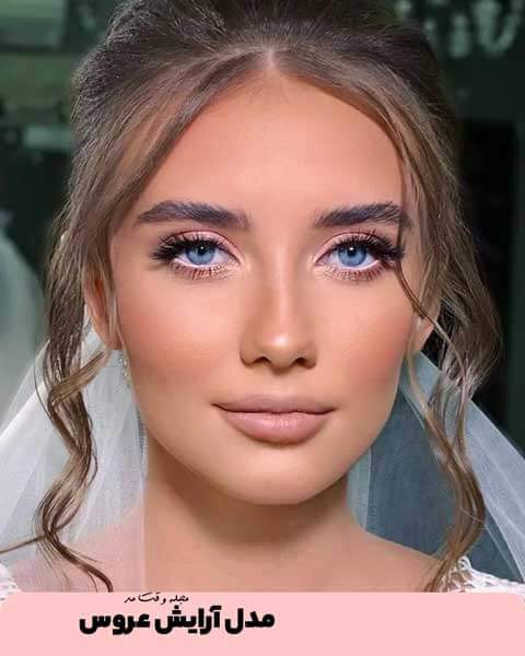 Light bridal makeup model