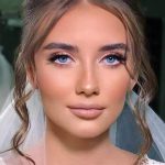 Light bridal makeup model