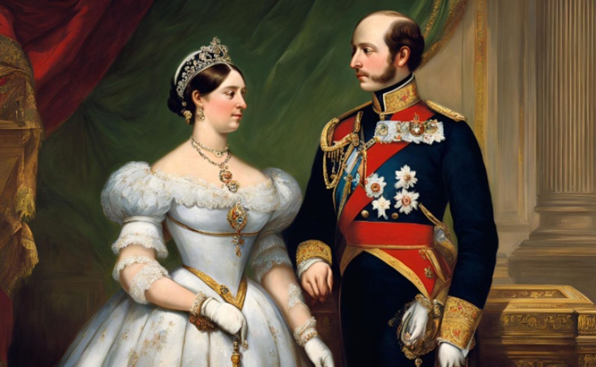 Paiing Queen Victoria and Princess Albert