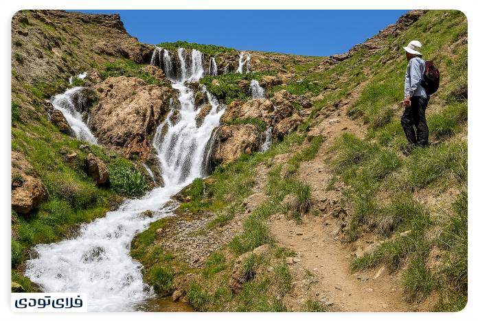 White waterfall