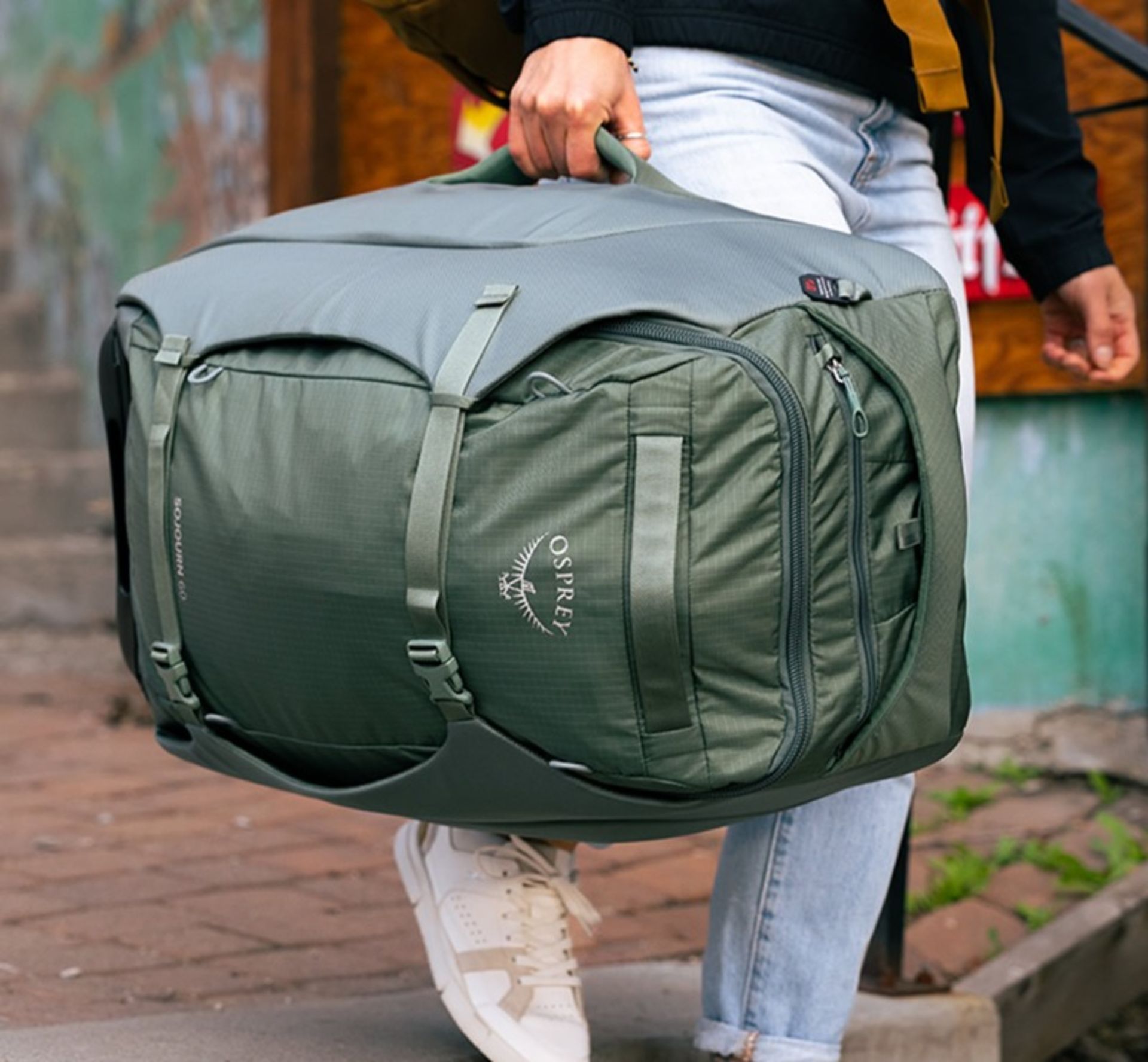 Aspari brand green suitcase