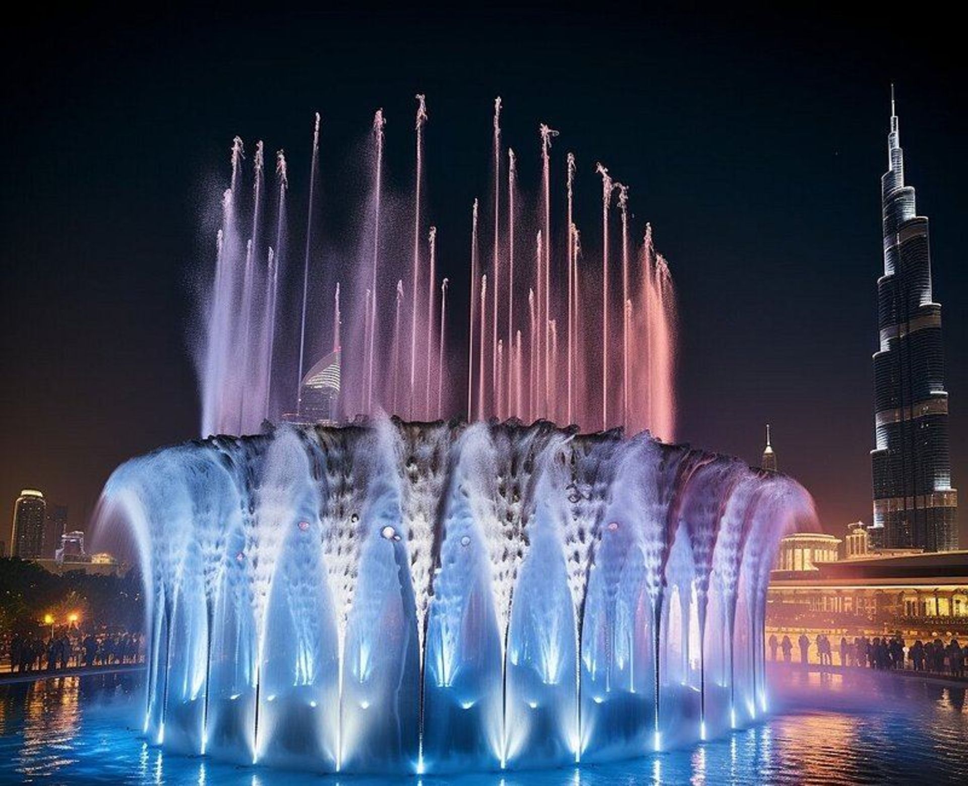 Dubai Musical Facade at Night