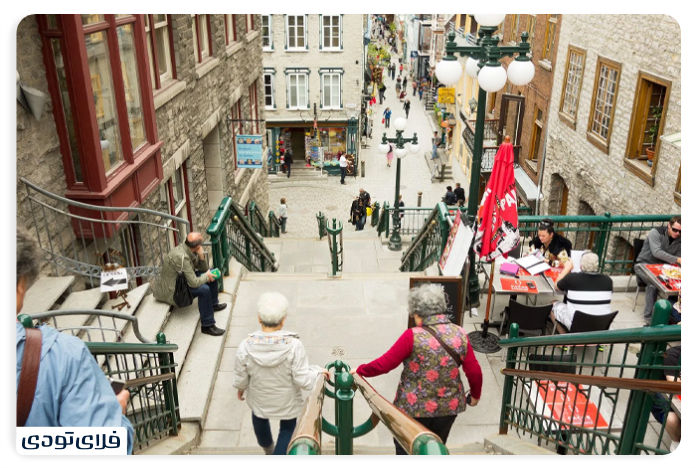 Quebec sightseeing Burke stairs