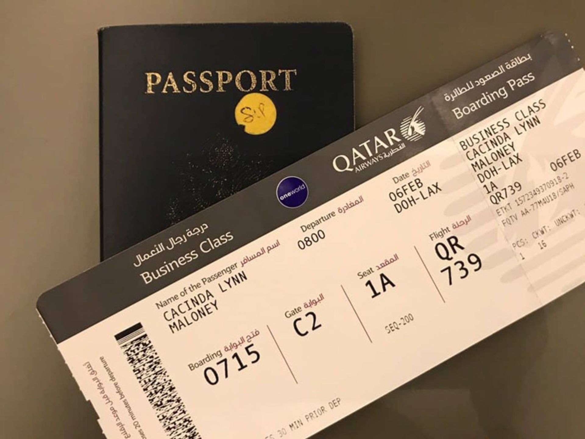 Qatar Airlines with Passport