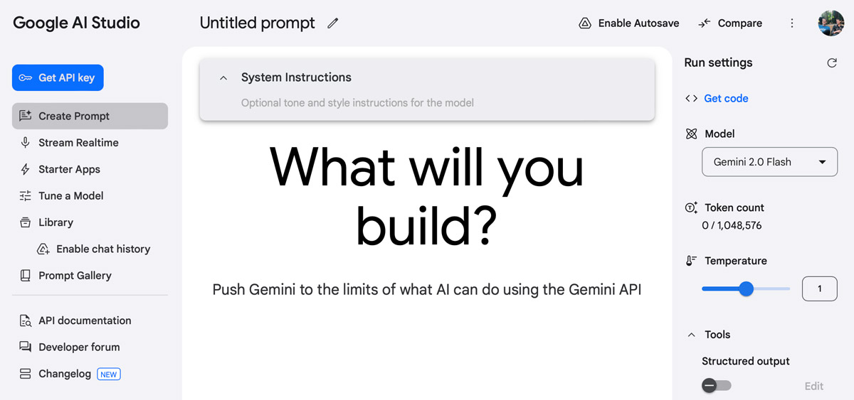 Google Artificial Ielligence Studio