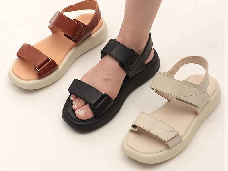 Leather summer sandals