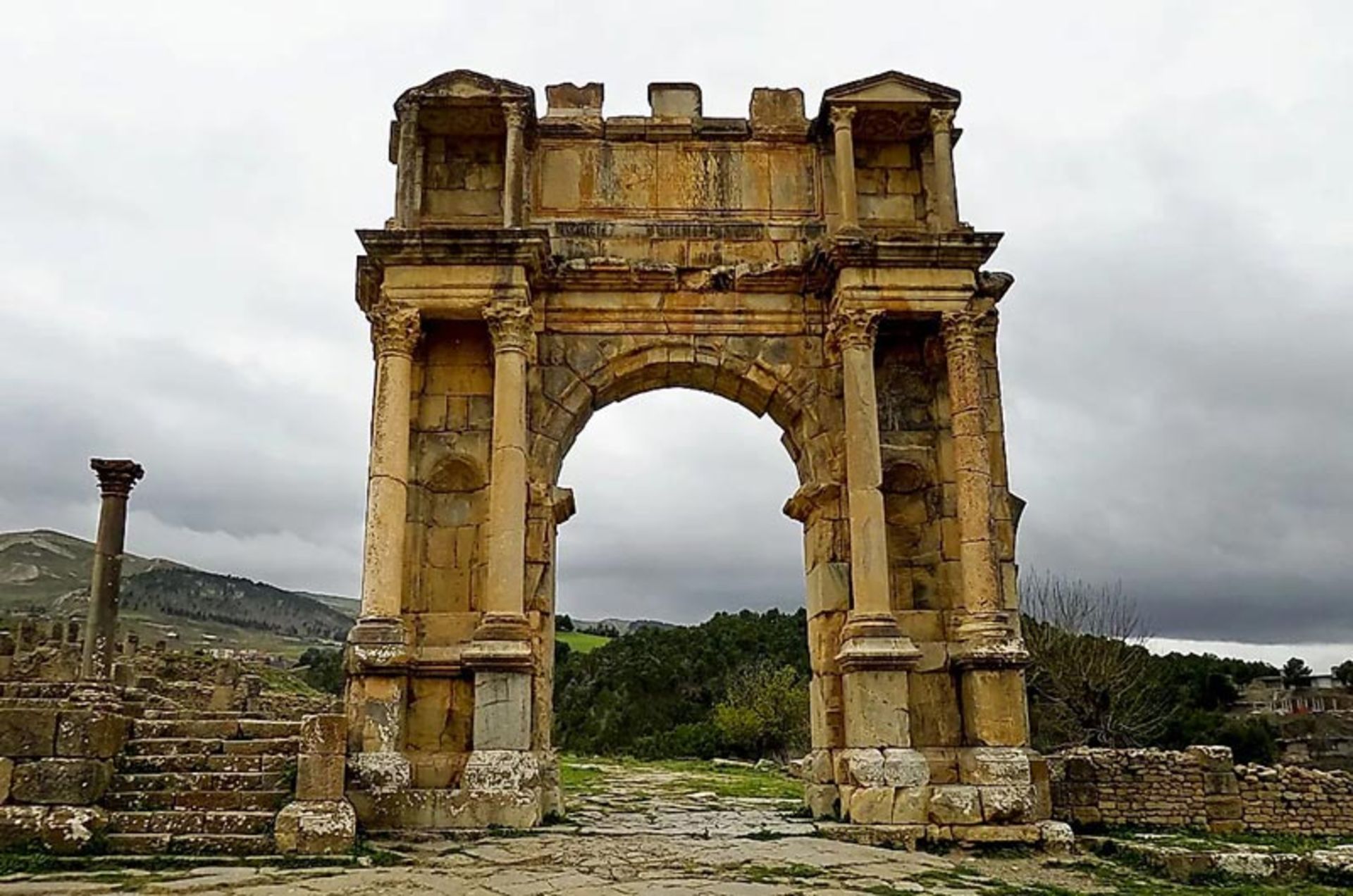 Roman Karakala Victory Arch in Algeria
