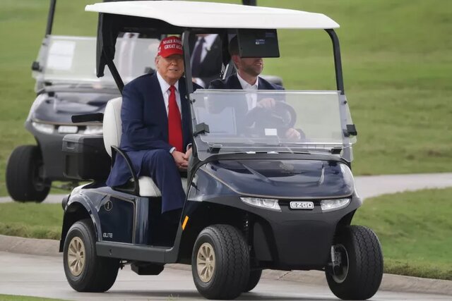 Trump shattered the world and went to his golf course!