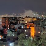 Zionist air attack on the southern suburbs of Beirut