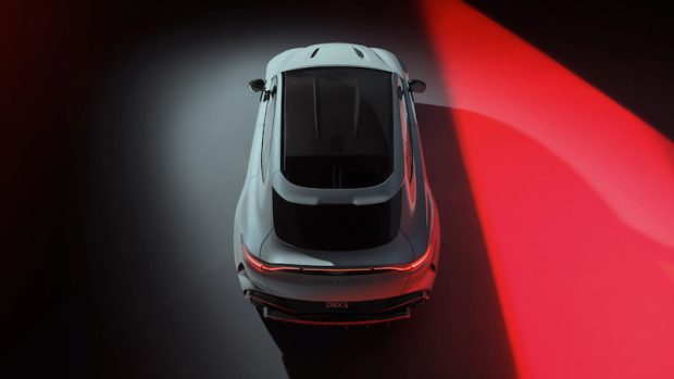 The rear view of Aston Martin DBX S