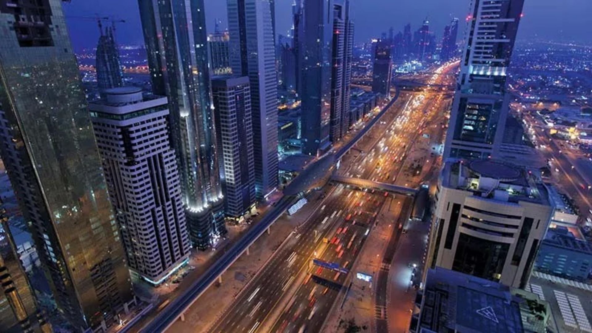 Dubai's streets at night