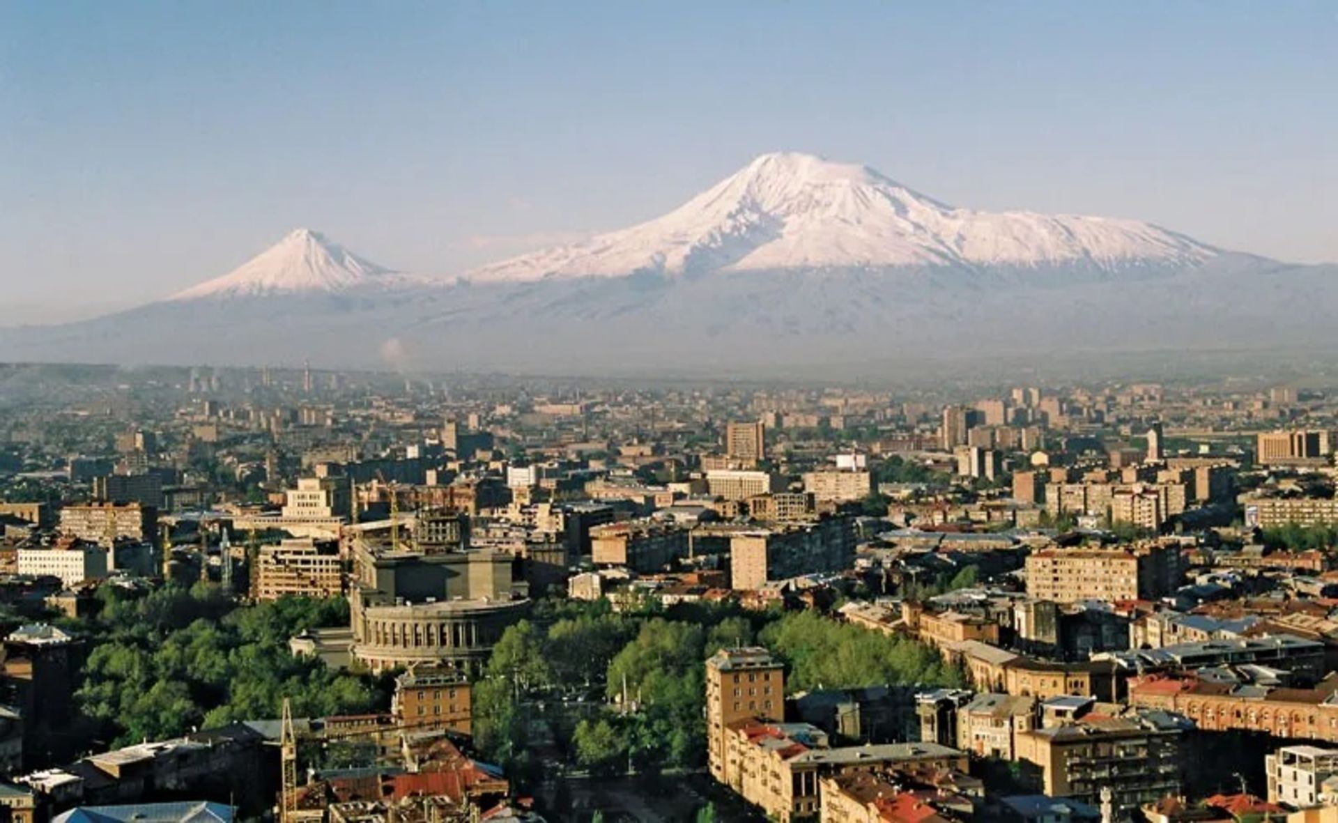 Landscape of Armenian city of Yerevan