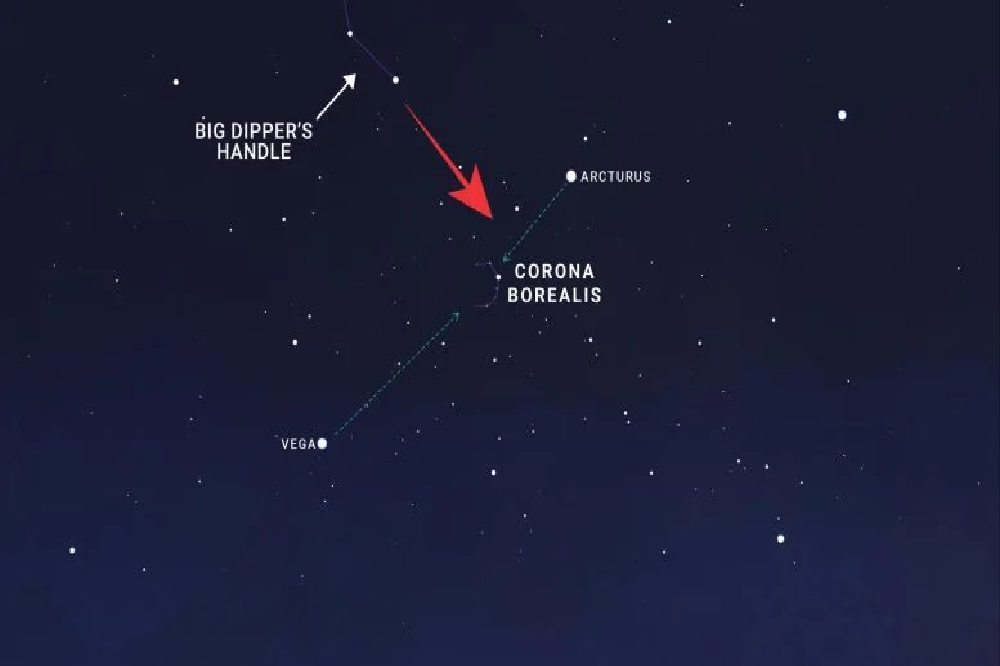 Shine of a new star in the night sky