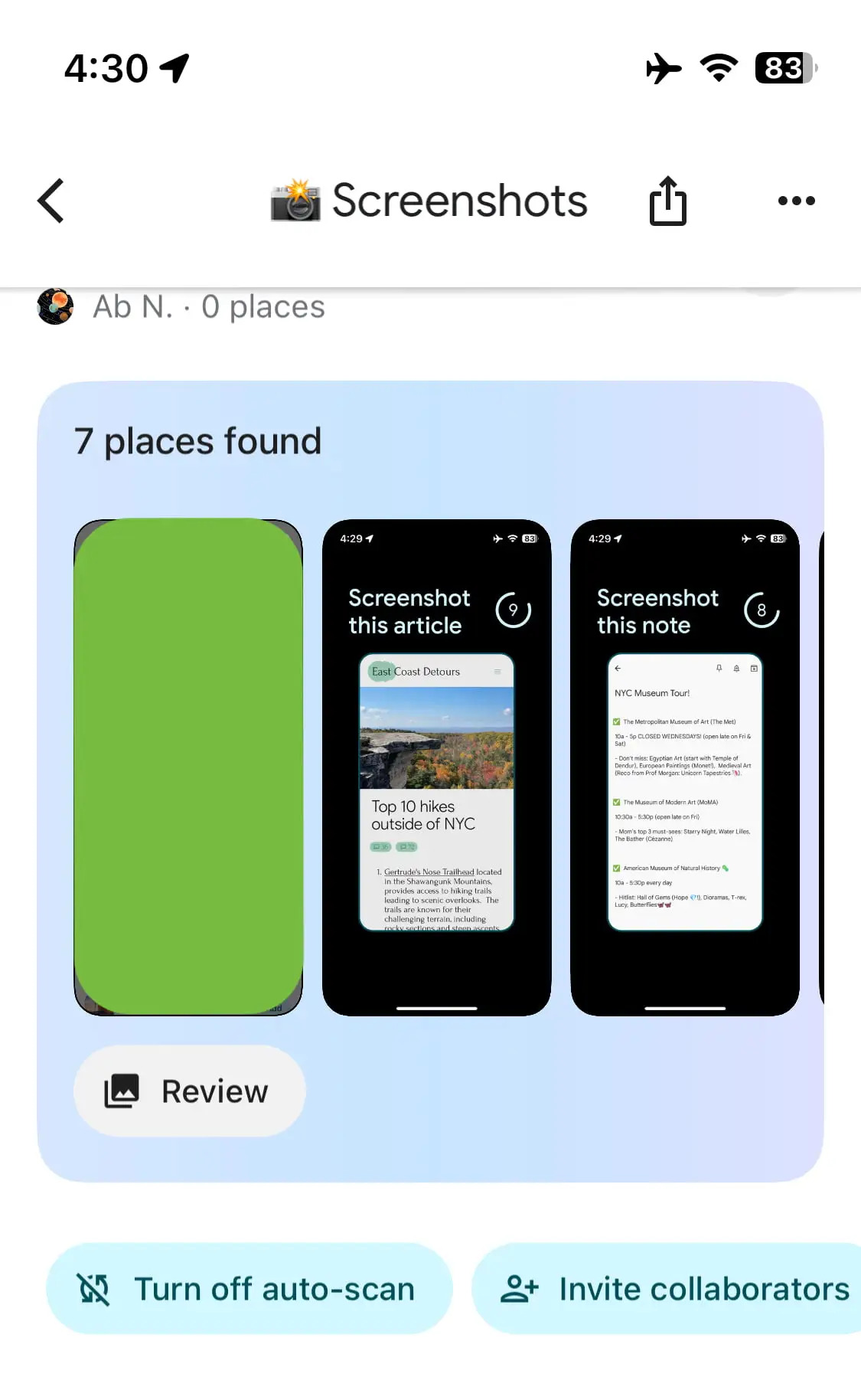 Google Map's new feature
