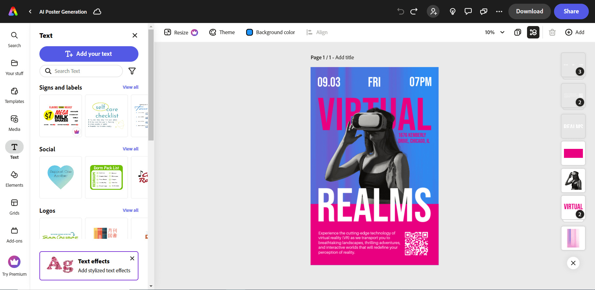 Poster Design with Adobe Express (Adobe Express)