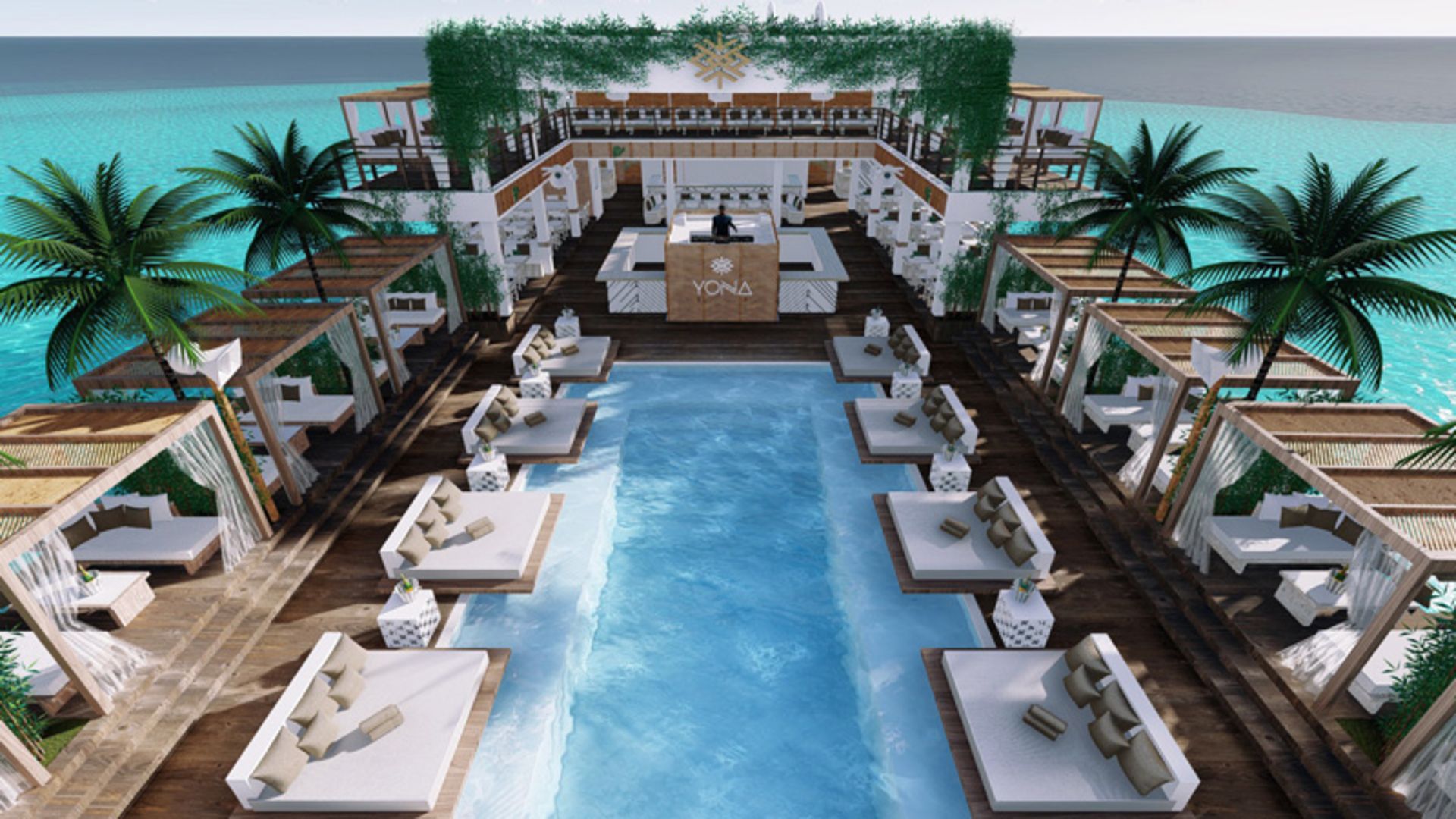 The ierior of the Yuna Beach Club