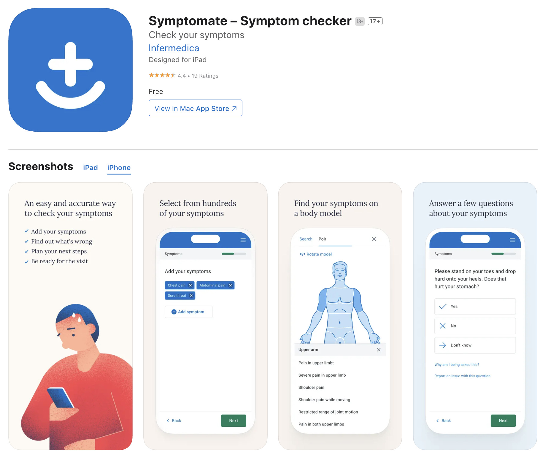 Symptomate app