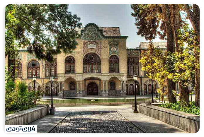 Masoudieh Mansion in Tehran Sayed Javadi courtyard and mansion
