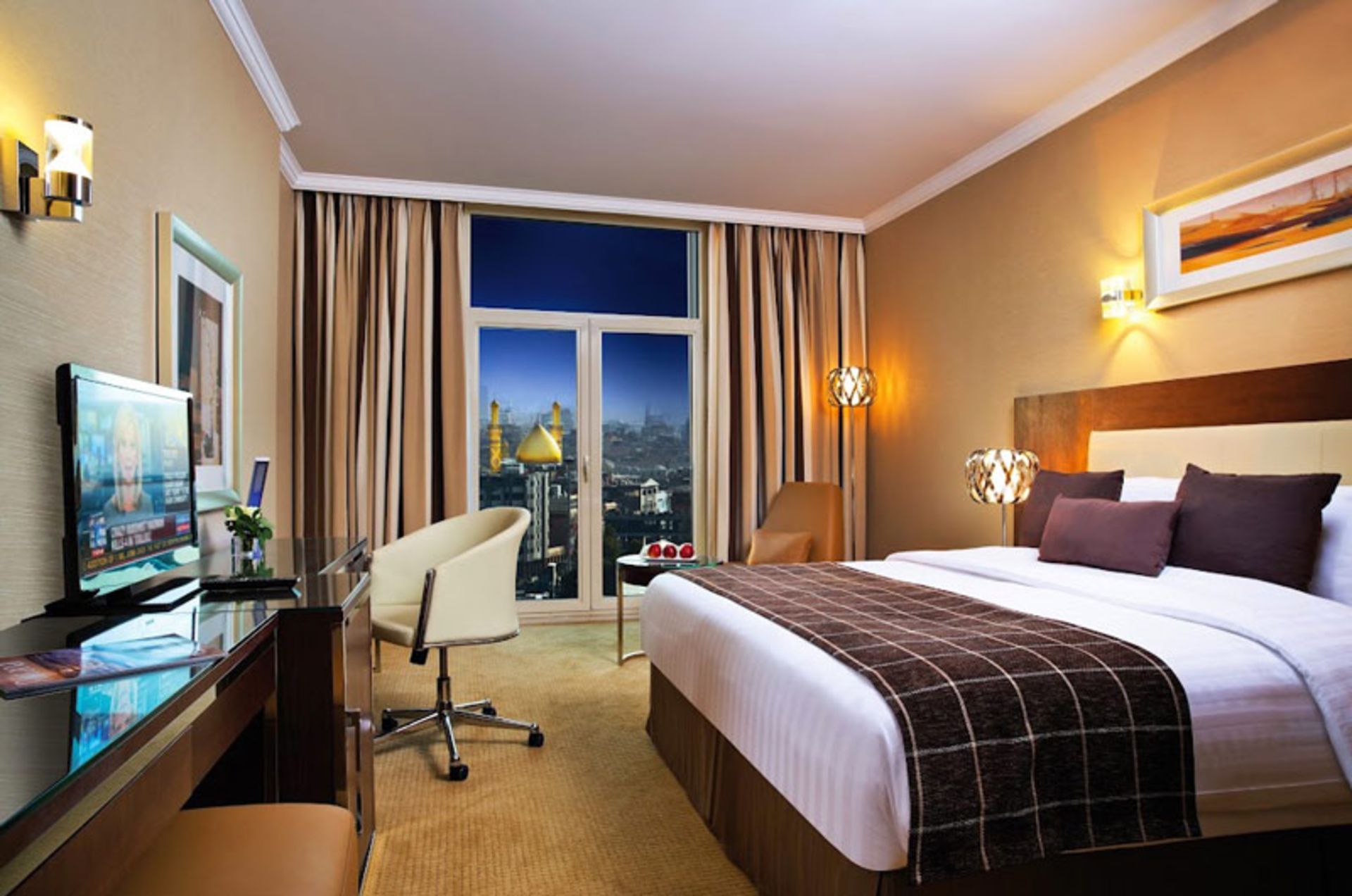 Basil Karbala Hotel Room with Shrine Landscape