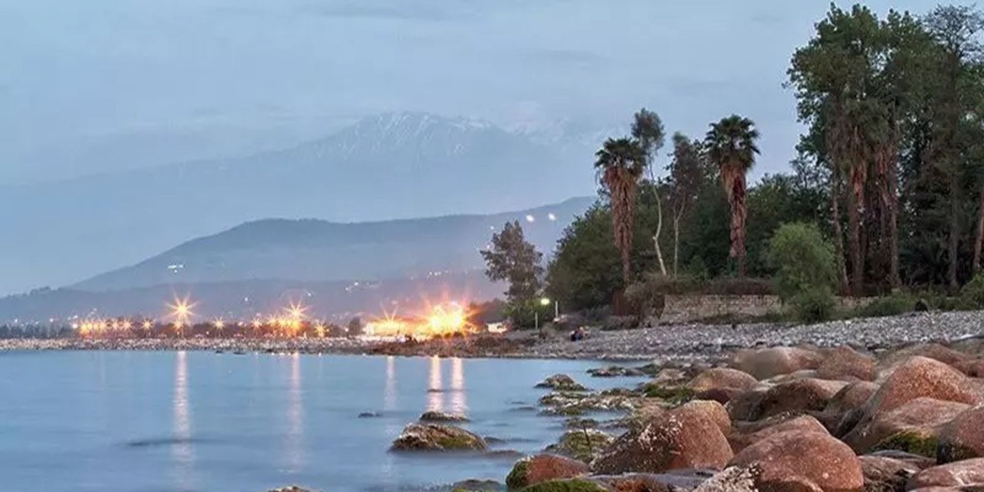 Ramsar Beach at sunset