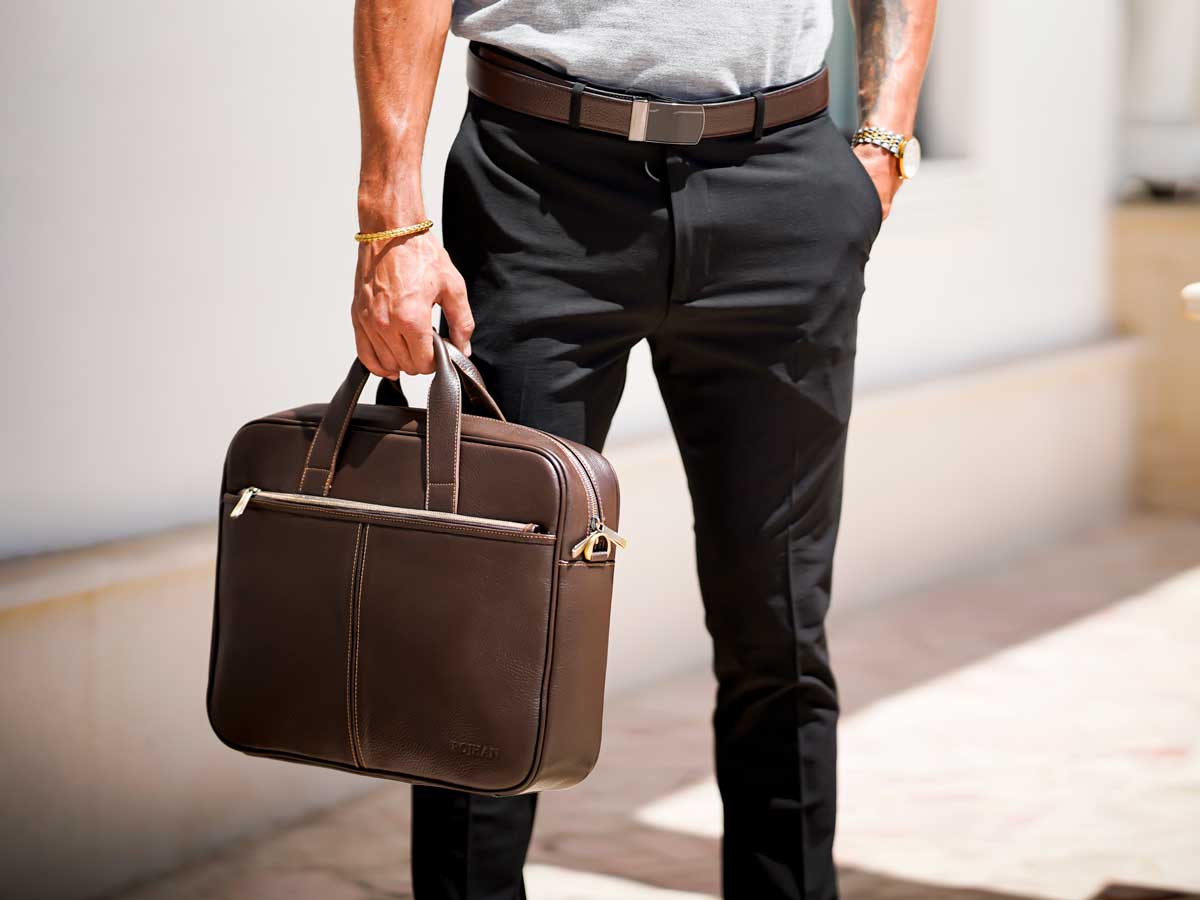Men's leather belt