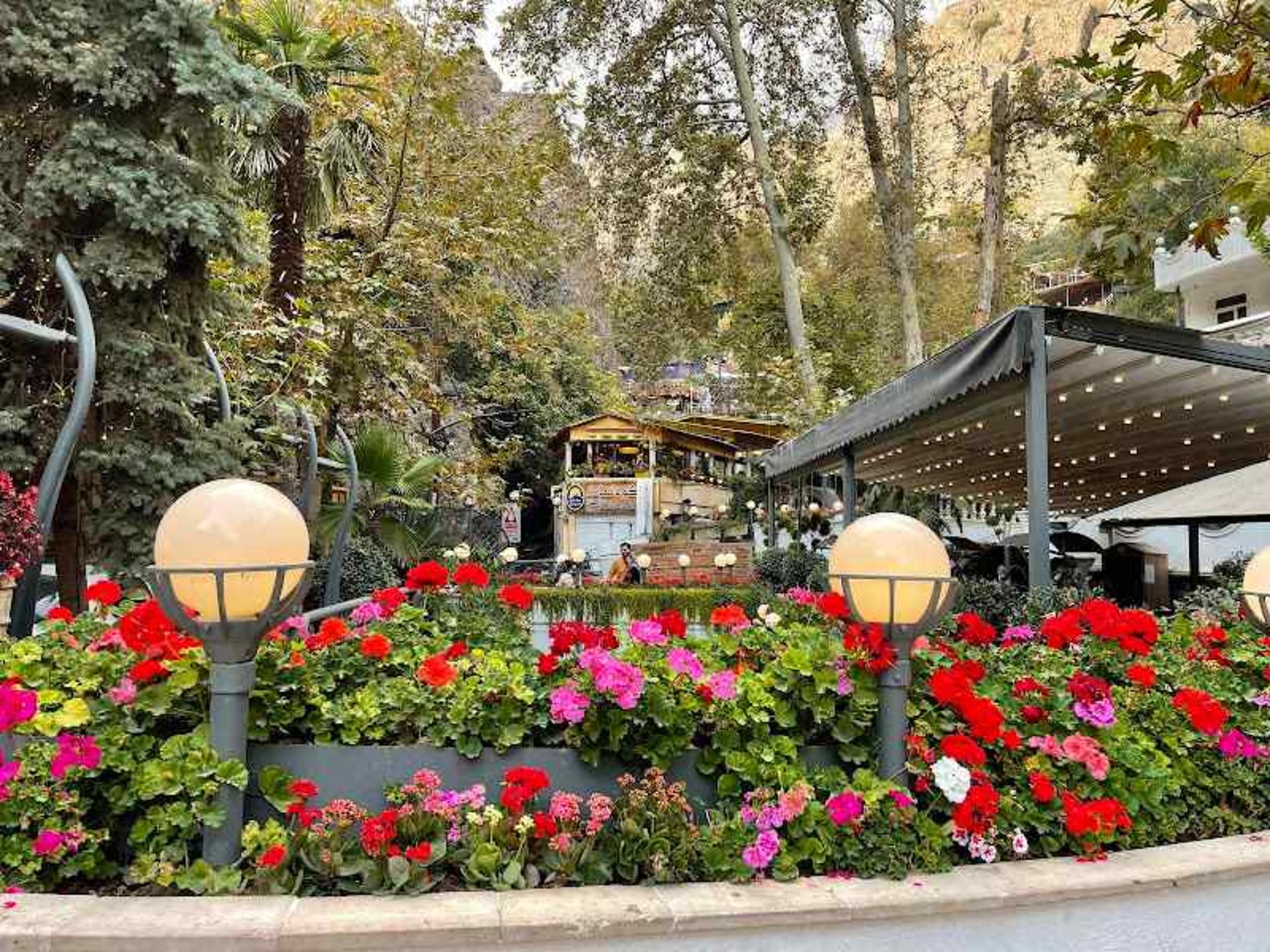 Outdoor Garden of Darband Iranian Restaura