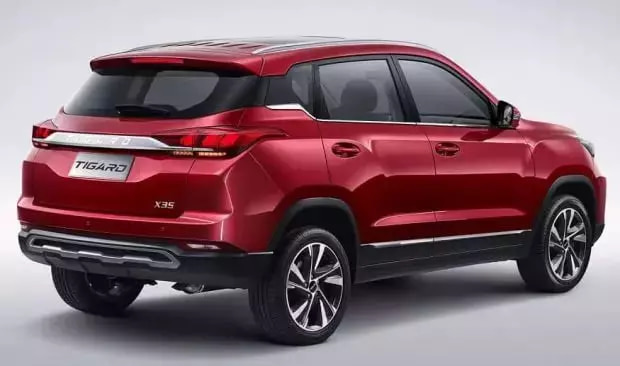 The rear view of the Tigard X35 Plus