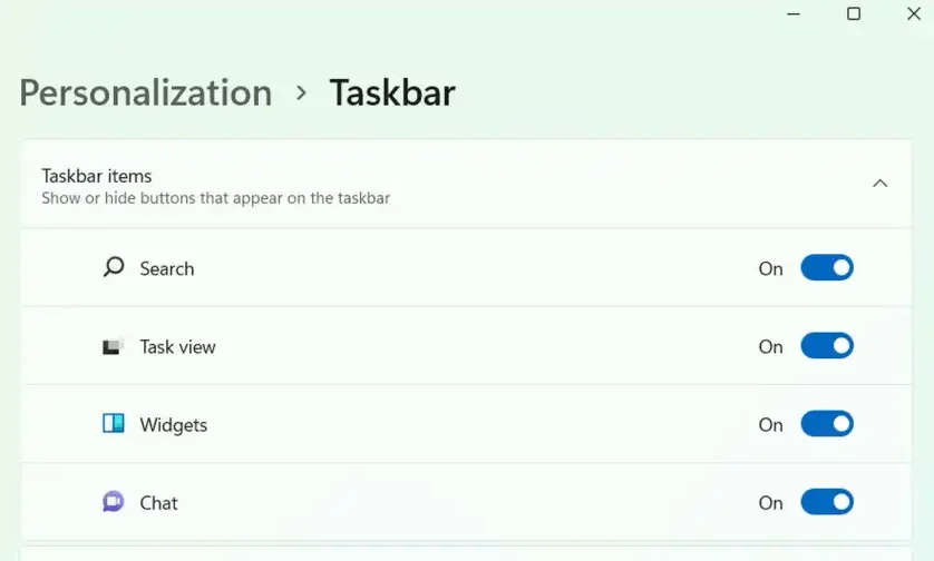 Sort Taskbar in Windows 11