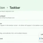 Transfer Start button to the left on Windows 11