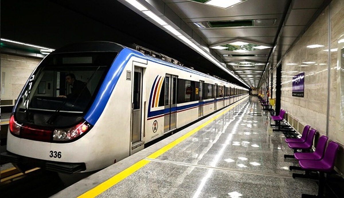 Mashhad Metro route from the airport to the shrine of Imam Reza