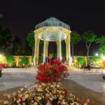 Hafiz's tomb at night