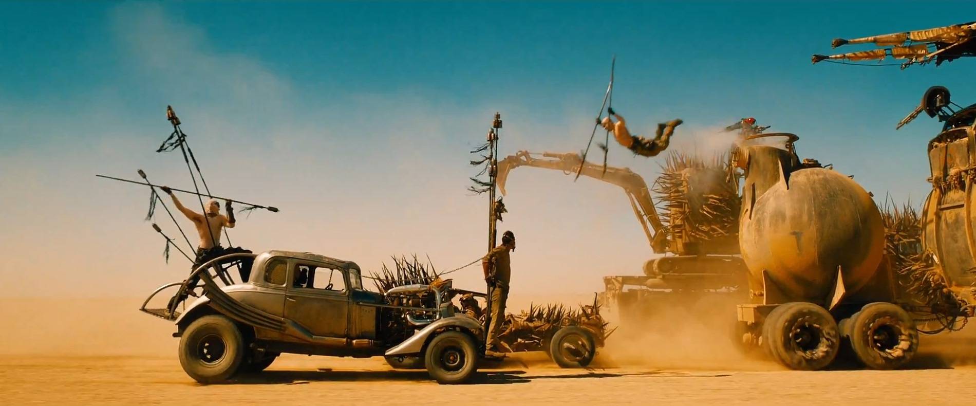 Stuntman in the fashion of the Max Road of Anger