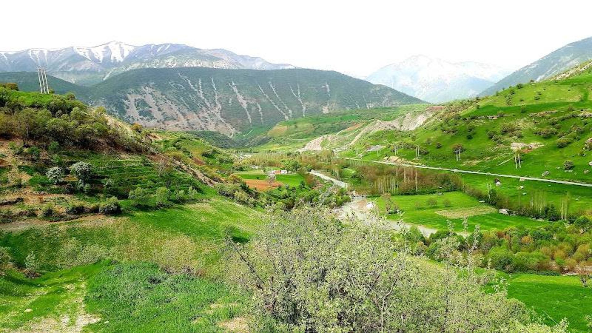 Nature of White Berg village in Kermanshah in summer