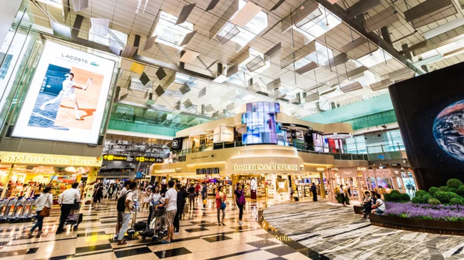 Food booths at Changi Airport Singapore