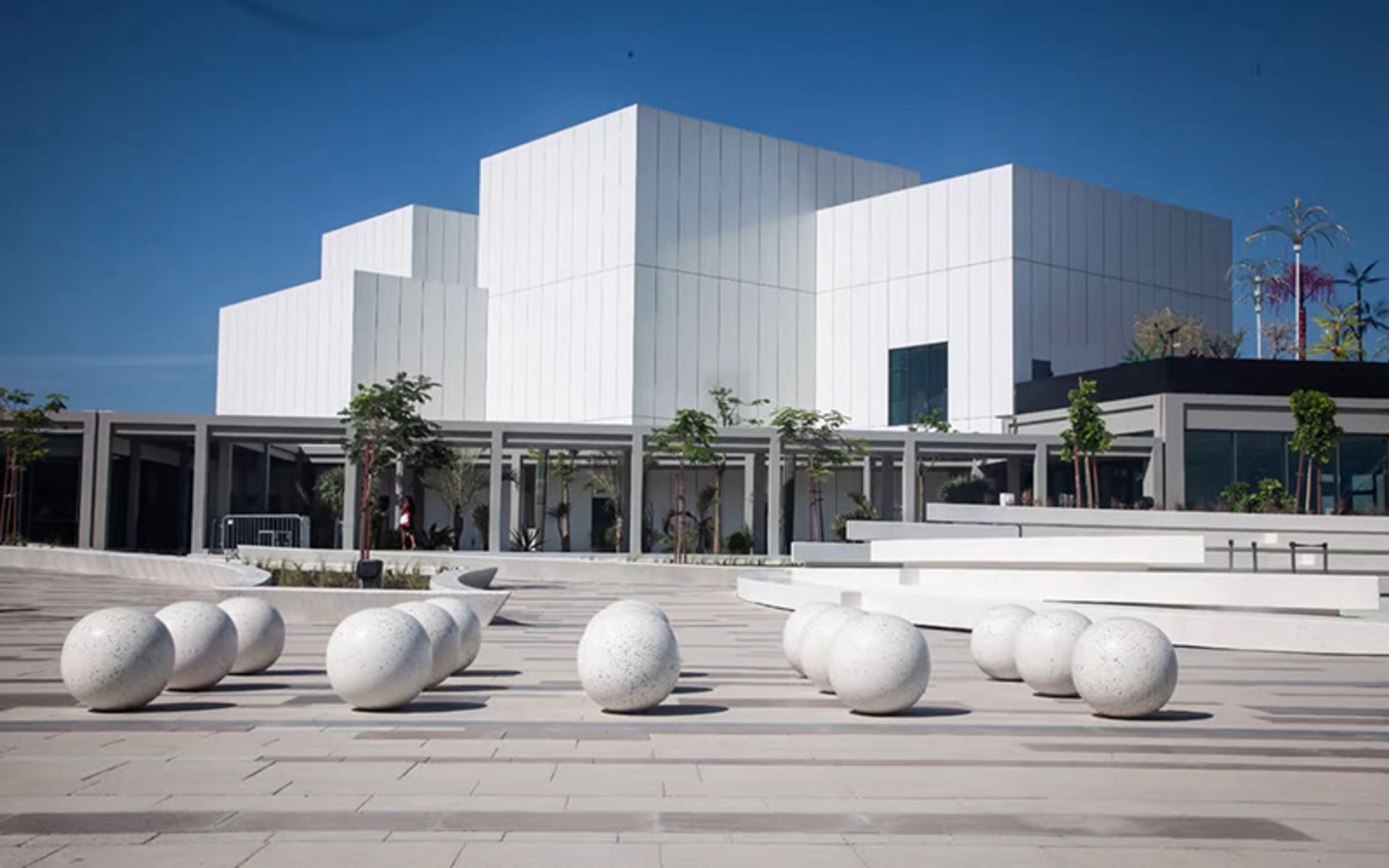 White buildings of Jamil Art Ceer
