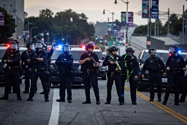 The possibility of deploying Marines to suppress Los Angeles protests