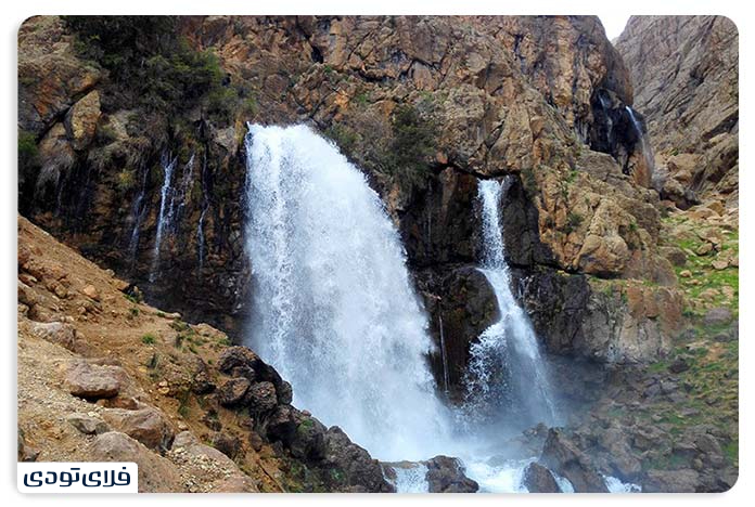 Lorestan Waterfalls Oligodarz waterfall