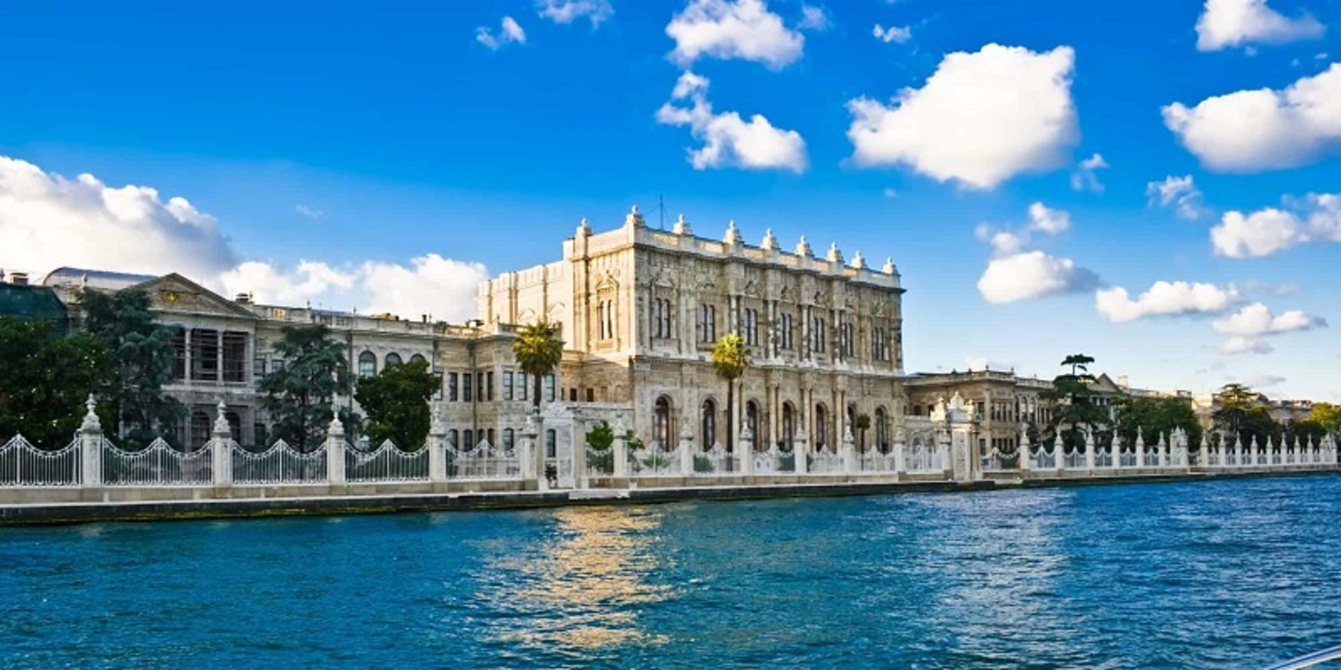 Dolma Garden Palace next to the Bosphorus Strait