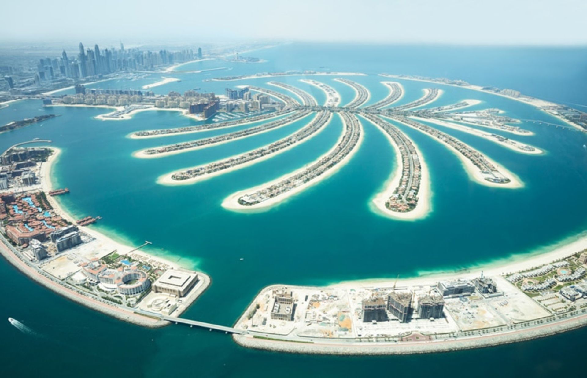 Aerial photo of Dubai's palm island