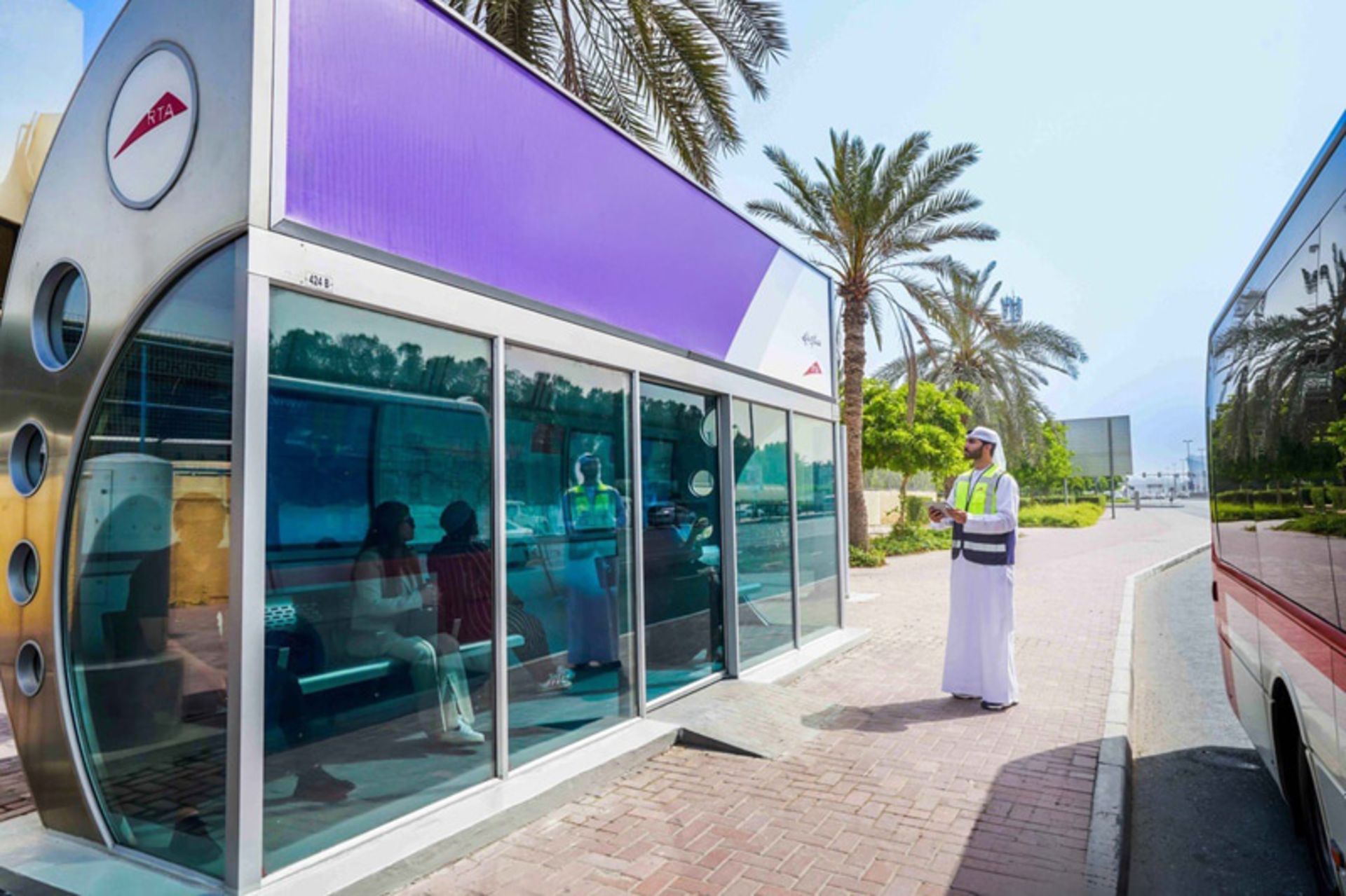 Passengers at Dubai Bus Station