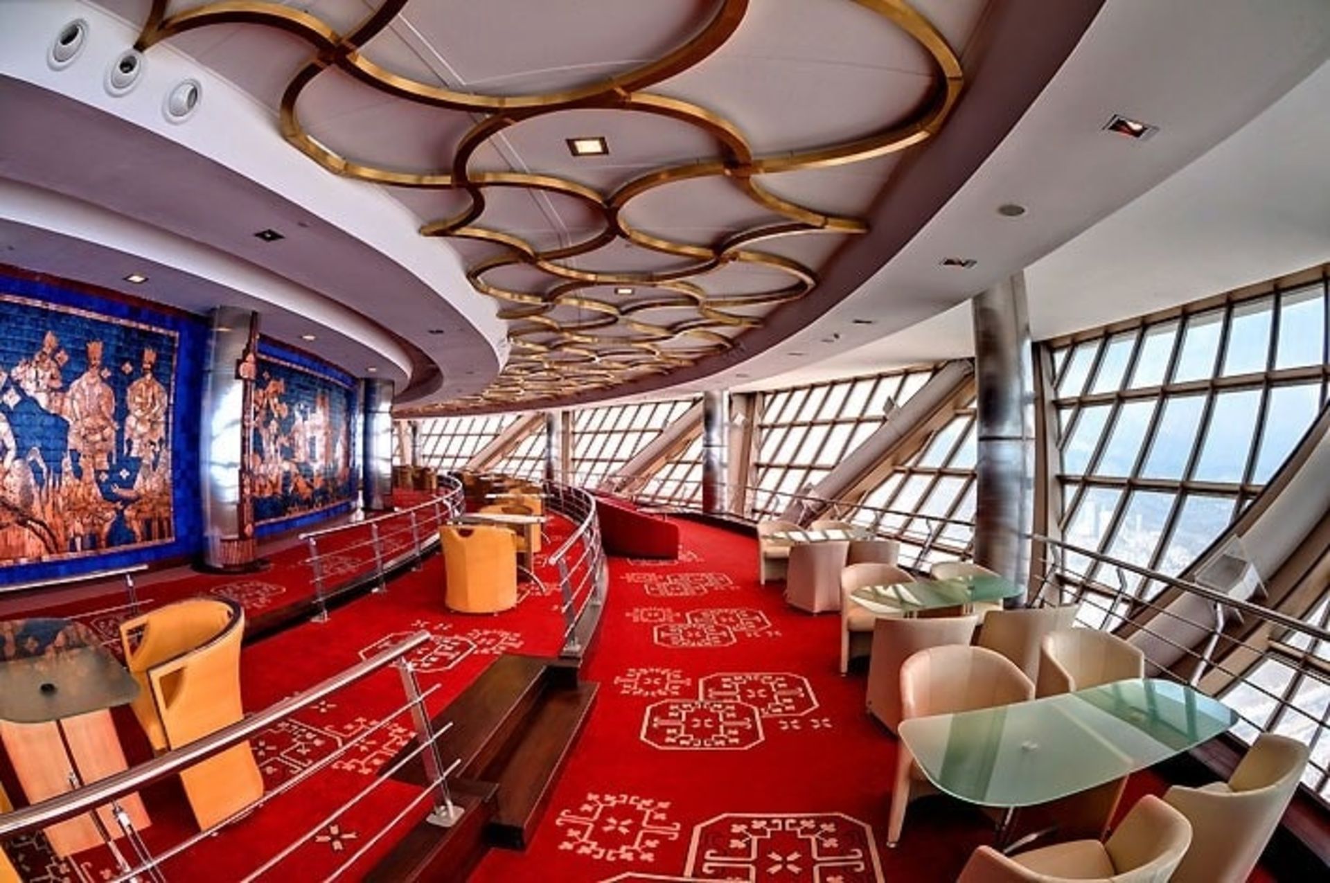 Luxury atmosphere of Milad Tower Restaura