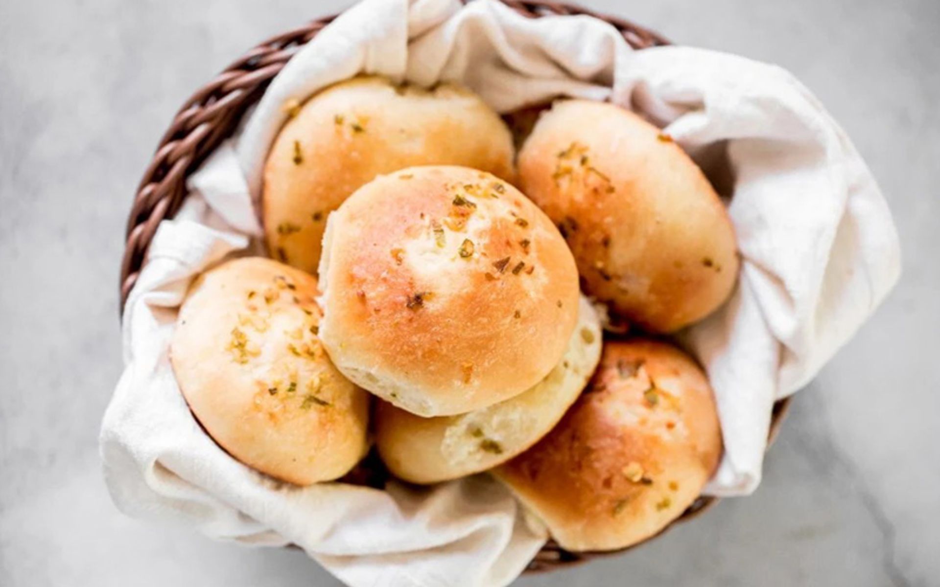 Homemade bread in the basket