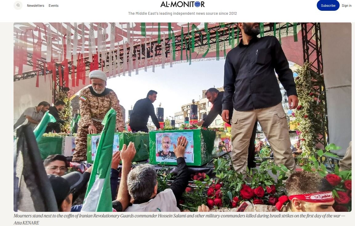 Widespread reflection of the funeral of