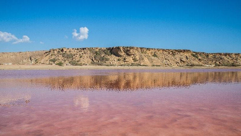 Pink Lake Lipar from Chabahar's sights