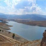 Ekbatan Dam Lake Water among the mountains