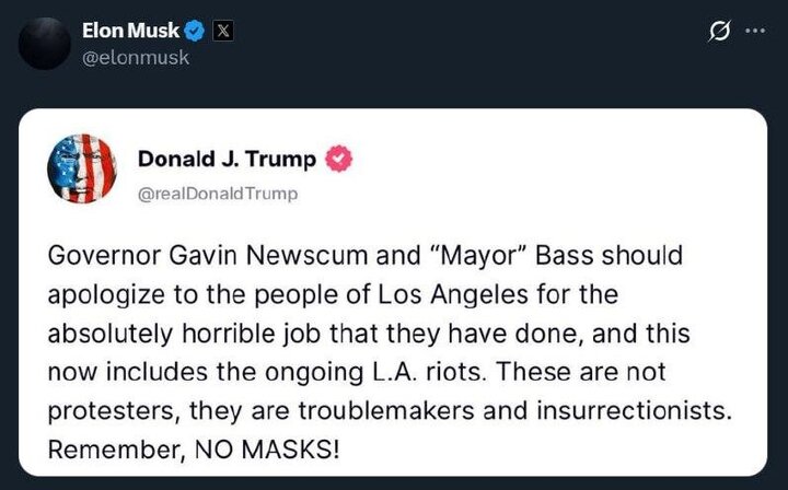 Ilan Musk re -published the Trump post+ Photo